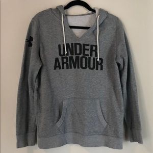 UA grey hooded sweatshirt. sz M